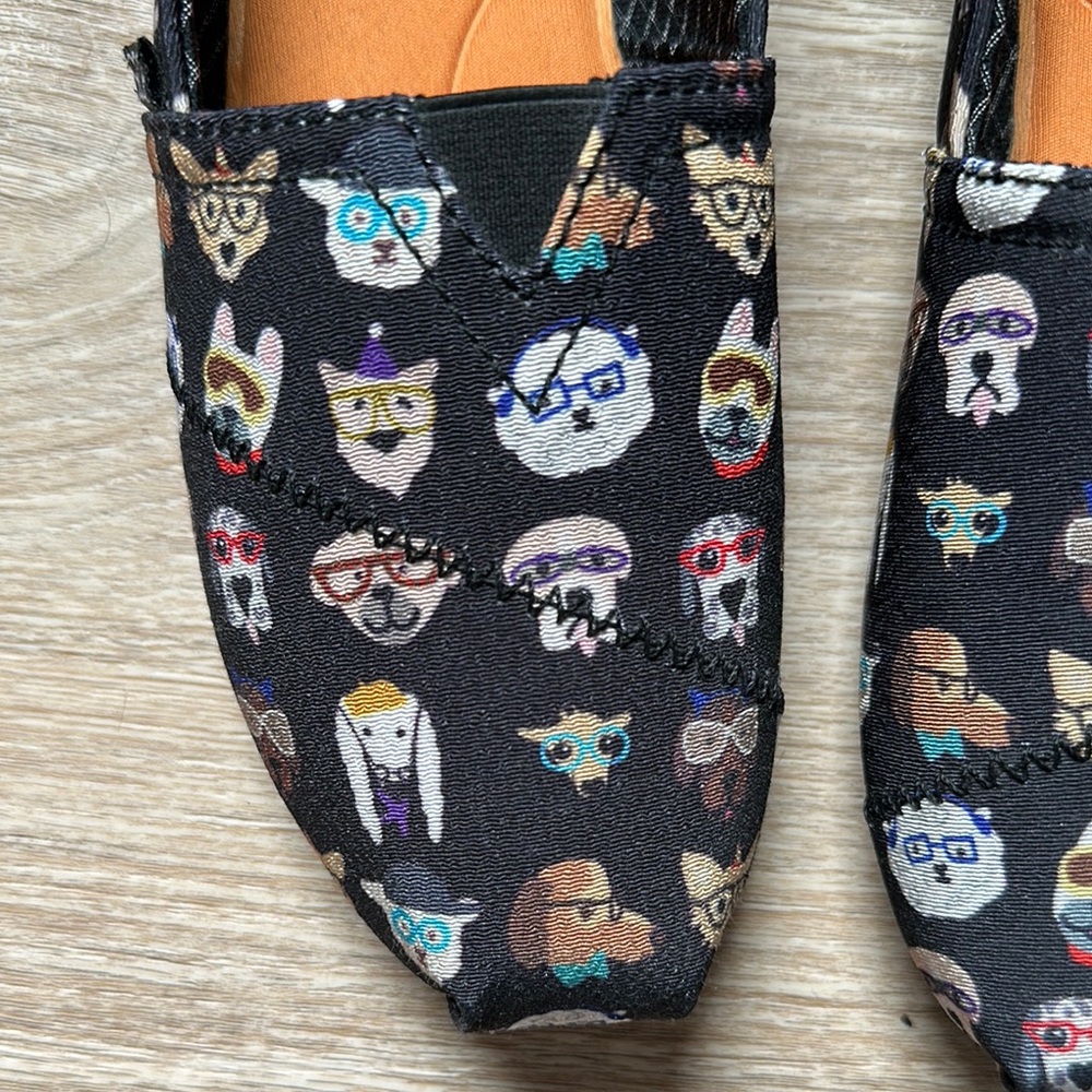 BOBS from Skechers Black Dog Print Slip-On Shoes - Size 6.5 - Picture 3 of 10